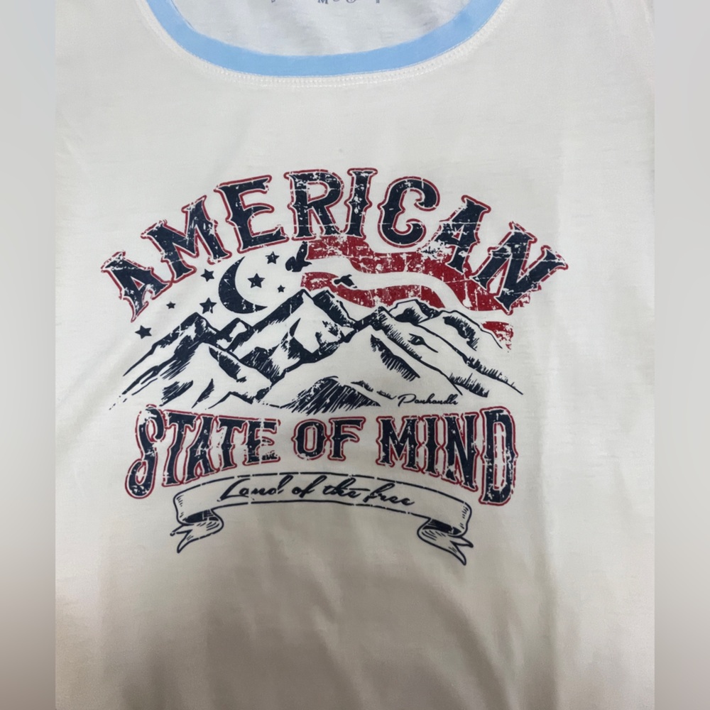 Panhandle “American State of Mind” Patriotic Tee Women’s Medium - Picture 3 of 7